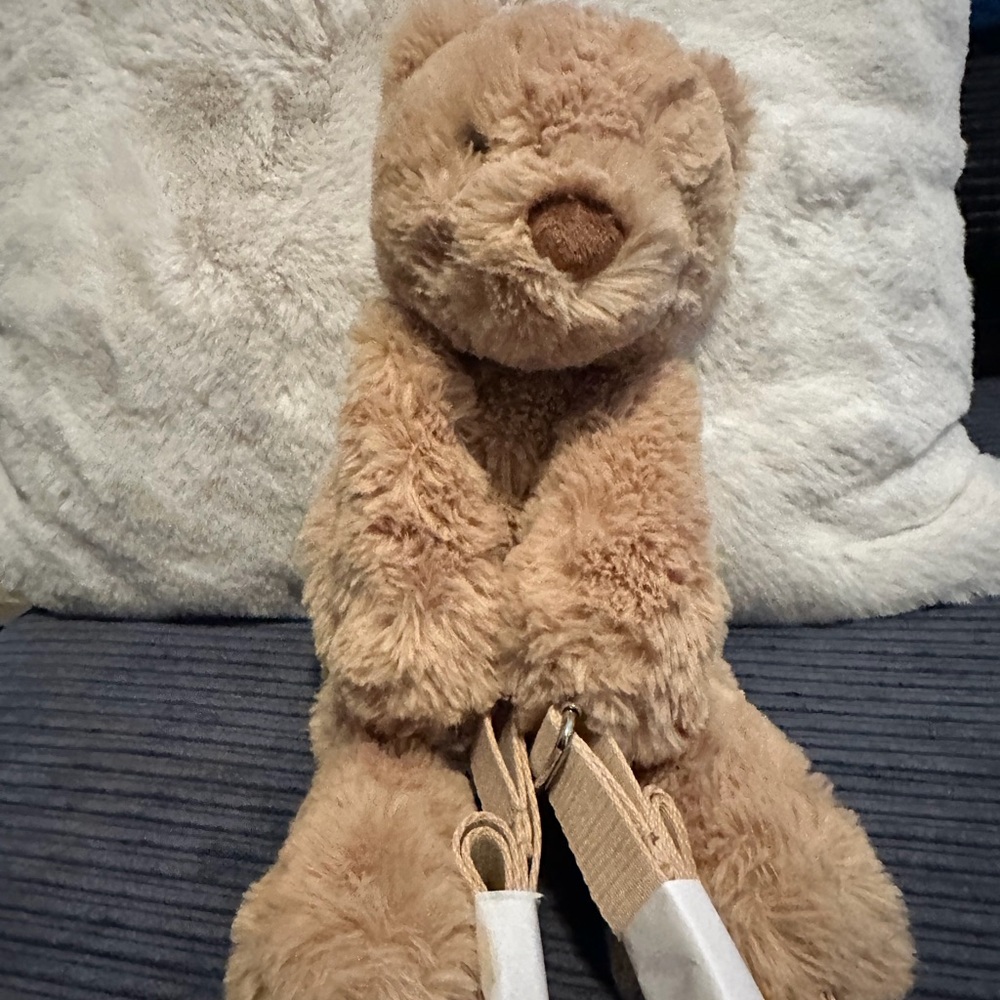 Jellycat Tan Smudge Bear Backpack